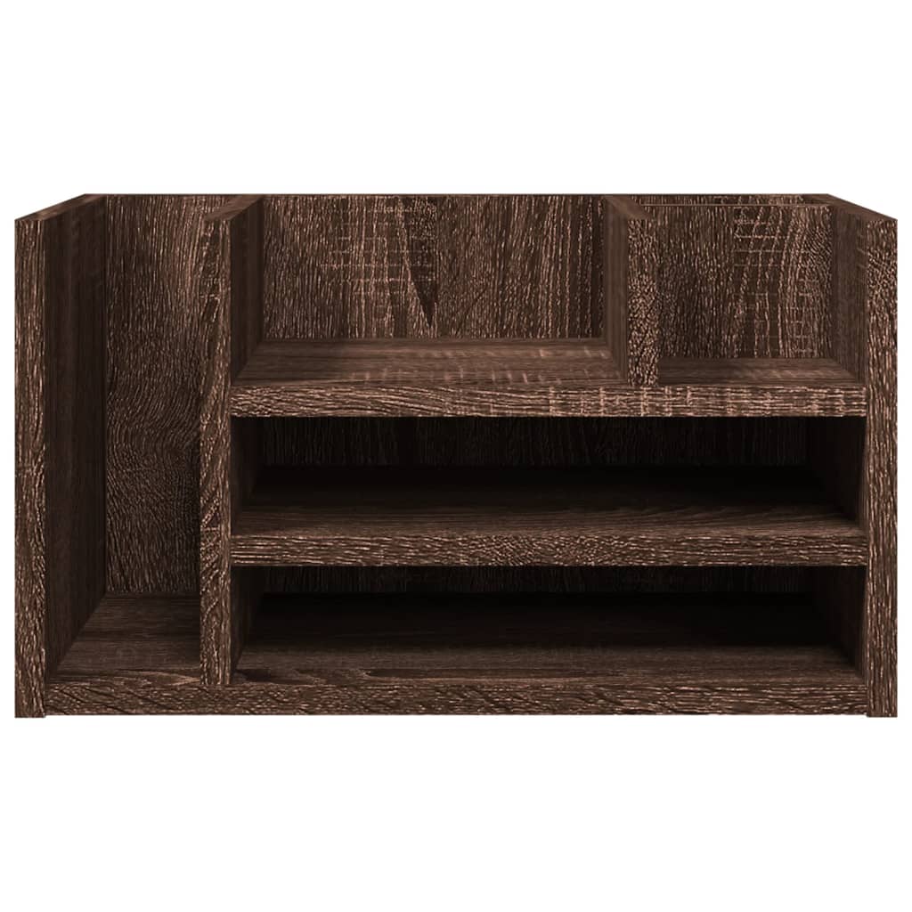 Schreibtisch-Organizer Weiß 44,5x24x25 cm Holzwerkstoff