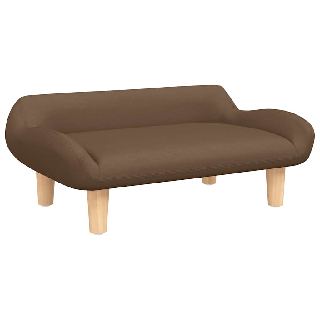 Kindersofa Creme 70x40x24 cm Stoff