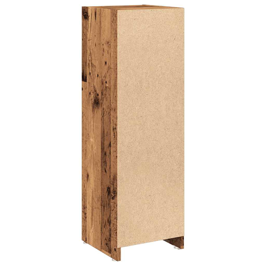 Badezimmerschrank Weiß 30x30x95 cm Holzwerkstoff