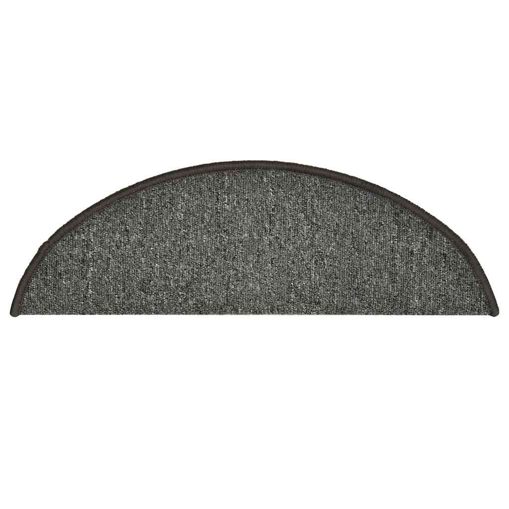 Stufenmatten 15 Stk. 56x17x3 cm Anthrazit Halbrund