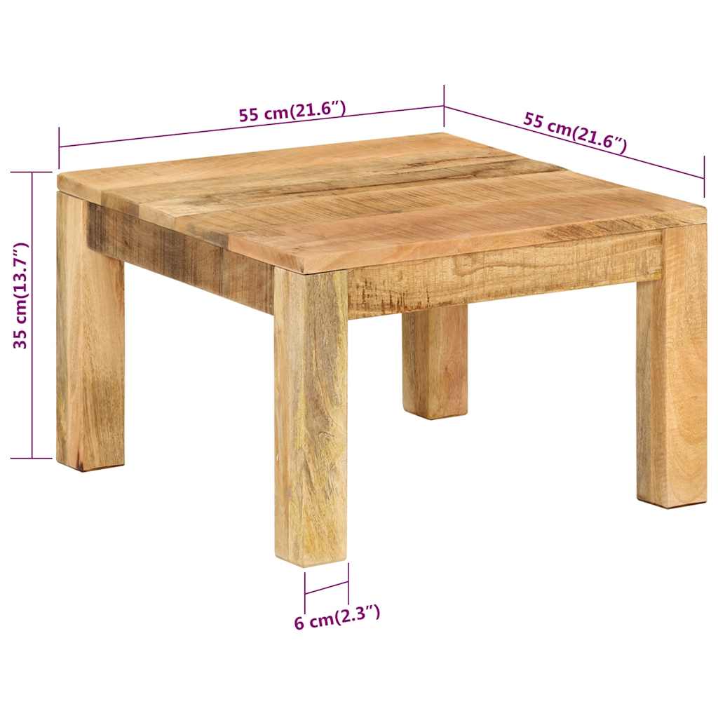 Couchtisch 80x80x40 cm Massivholz Mango