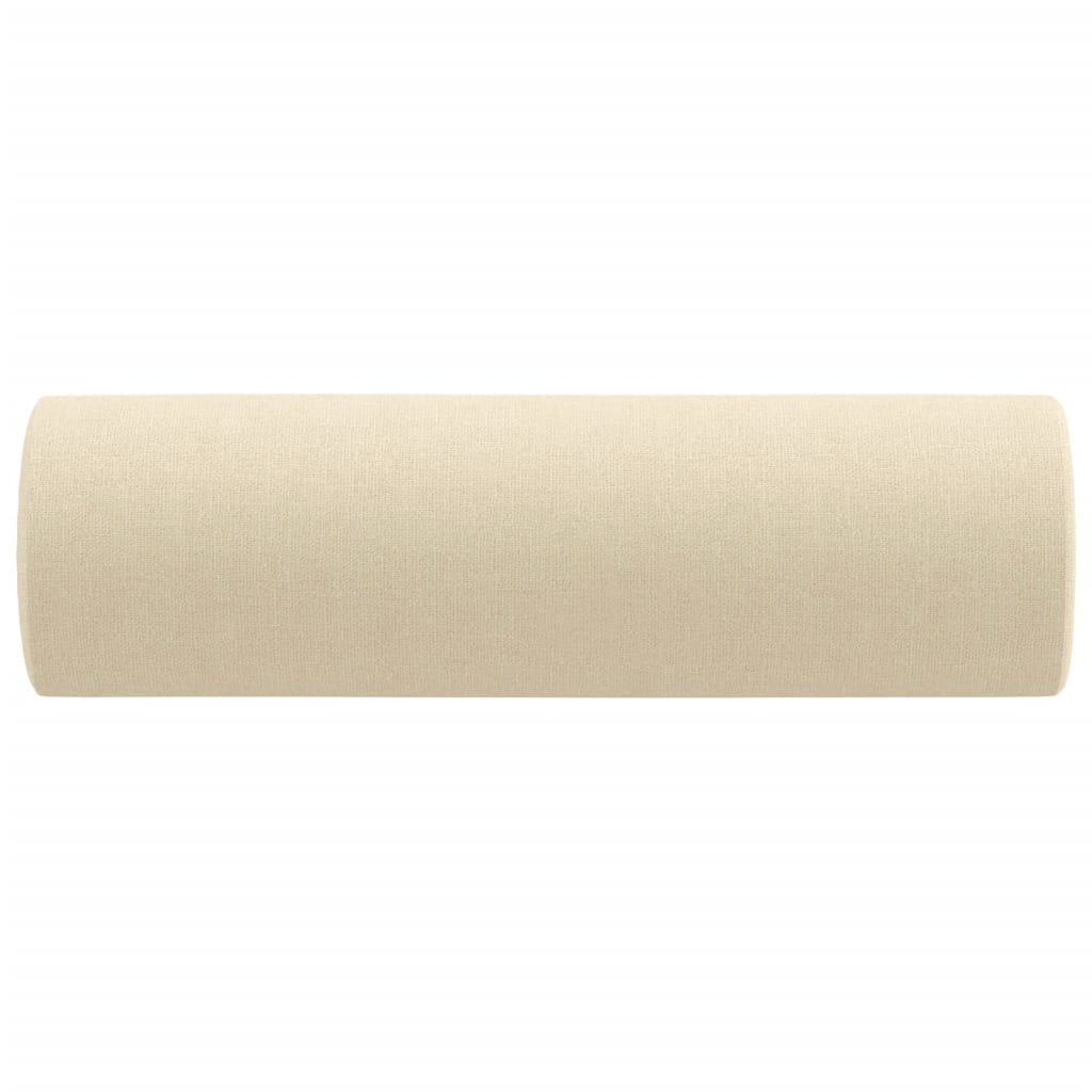 Zierkissen 2 Stk. Hellgrau Ø15x50 cm Stoff