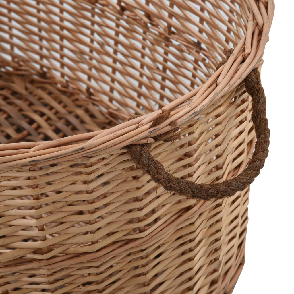 Holzkorb mit Tragegriffen 56x40x28 cm Natur Weide