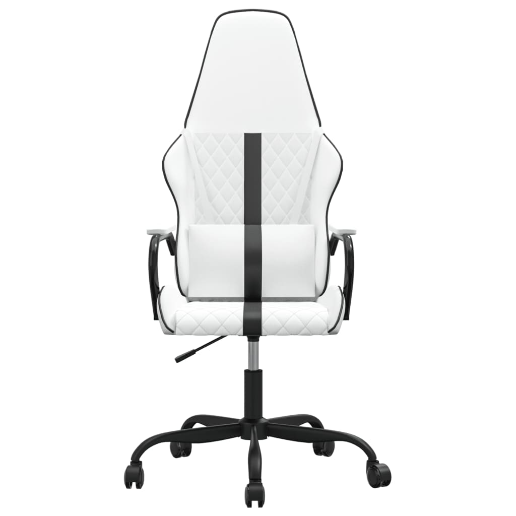 Gaming-Stuhl mit Massagefunktion Gold und Schwarz Kunstleder