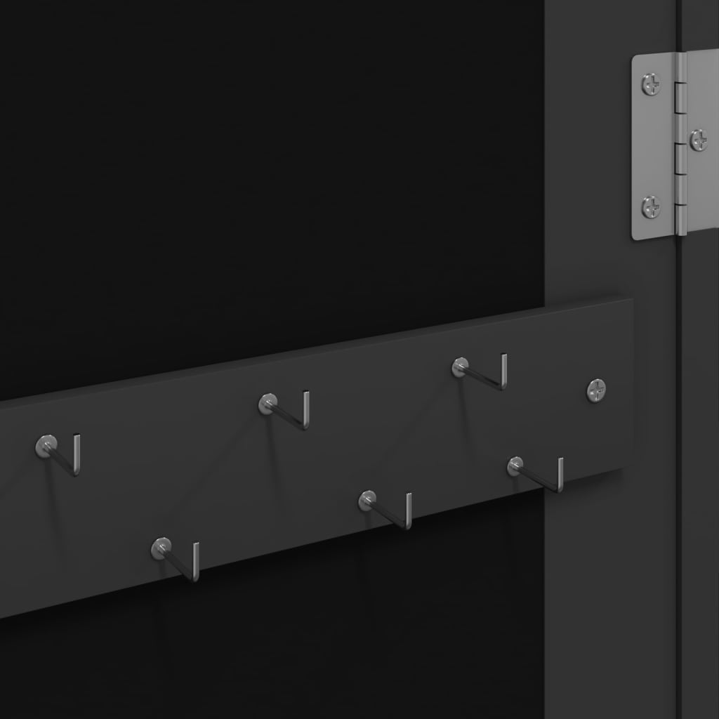 Spiegel-Schmuckschrank mit LED-Beleuchtung Wandmontage Weiß