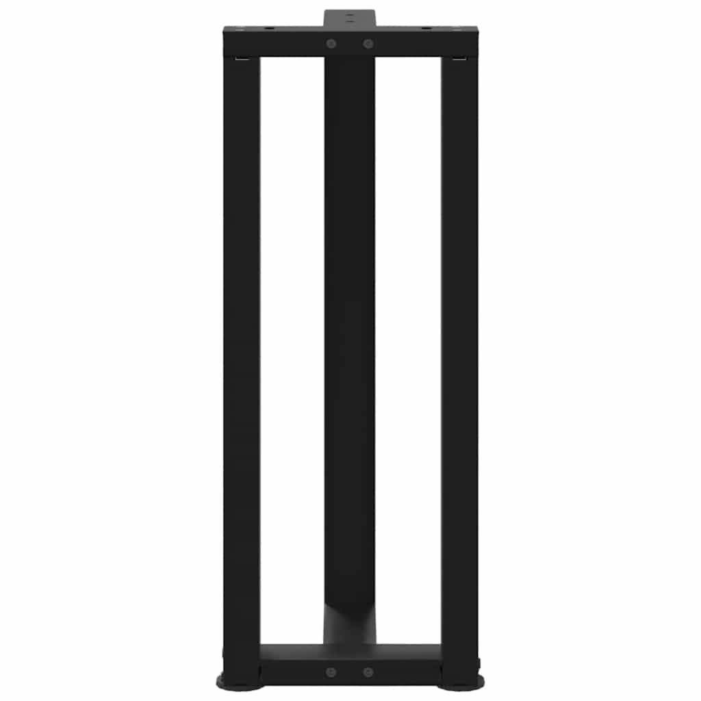 Couchtischbeine T-Form 2 Stk. Schwarz 30x25x(30-31) cm Stahl