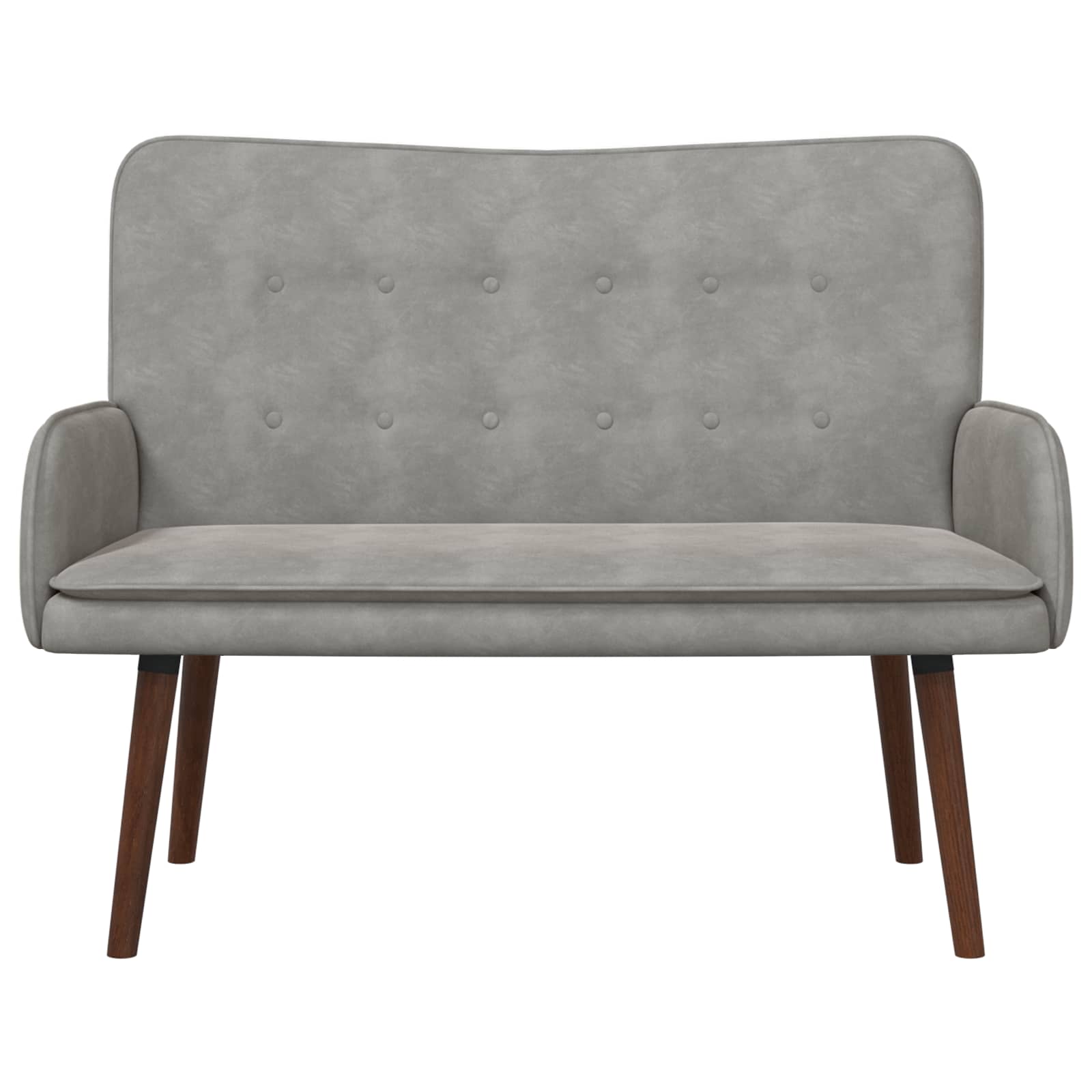 2-Sitzer Sofa Hellgrau 115 x 61 x 87 cm Samt (V)