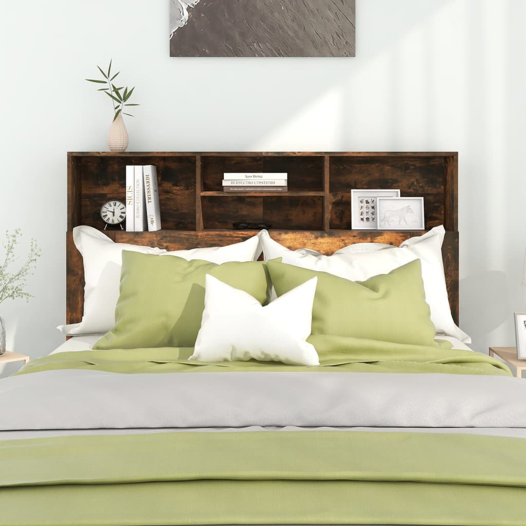 Bett-Kopfteil mit Ablagen Weiß 100x19x103,5 cm