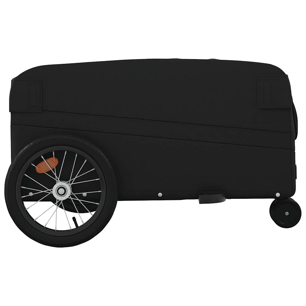 Fahrradanhänger Schwarz und Rot 30 kg Eisen