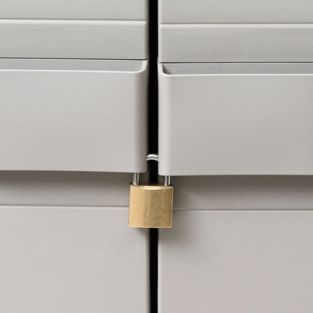 Gartenschrank mit 4 Böden Schwarz