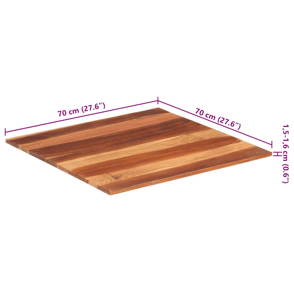 Tischplatte Massivholz Akazie 15-16 mm 60x80 cm