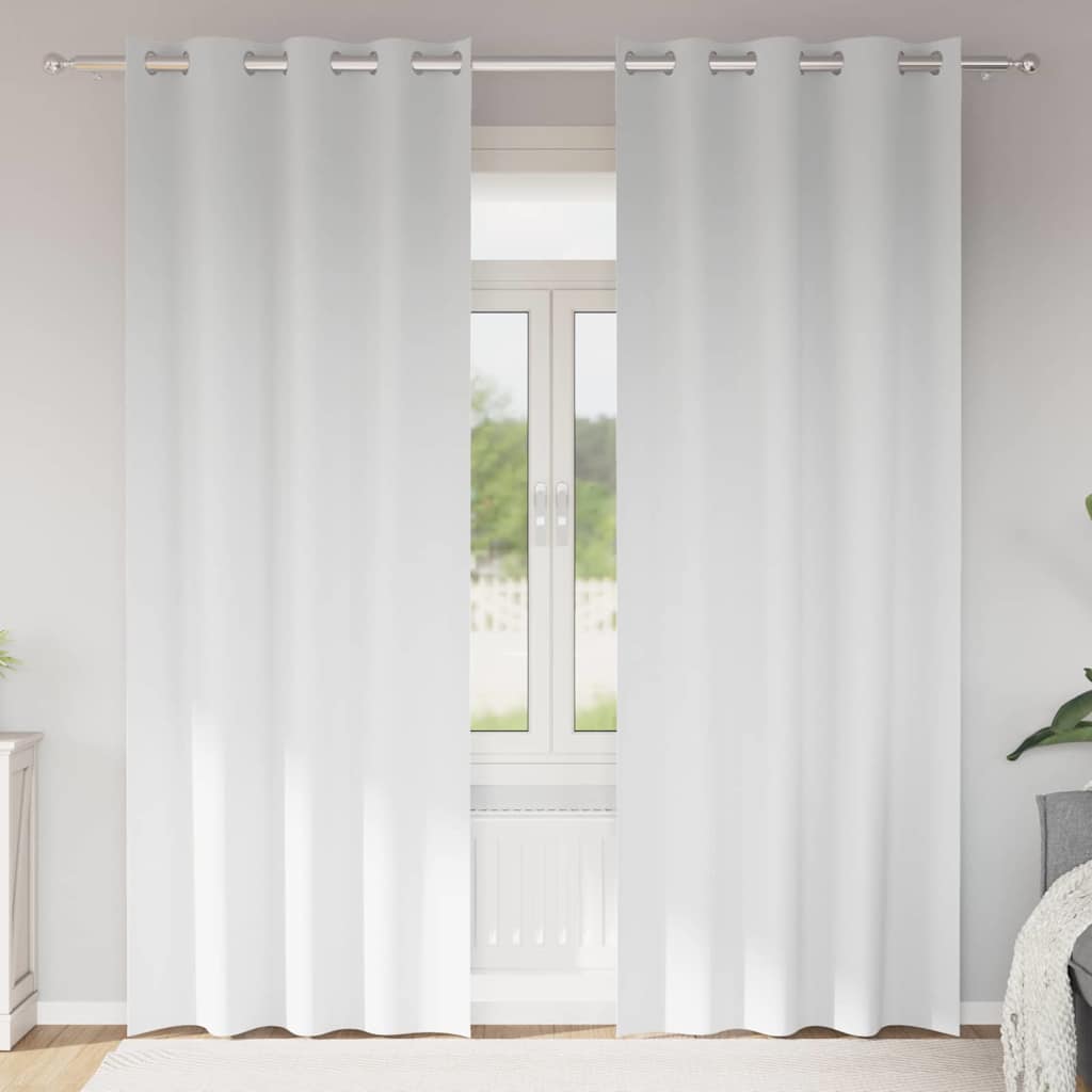 Verdunkelungs-Vorhänge mit Ringen 2 pcs Beige 140 x 140 cm
