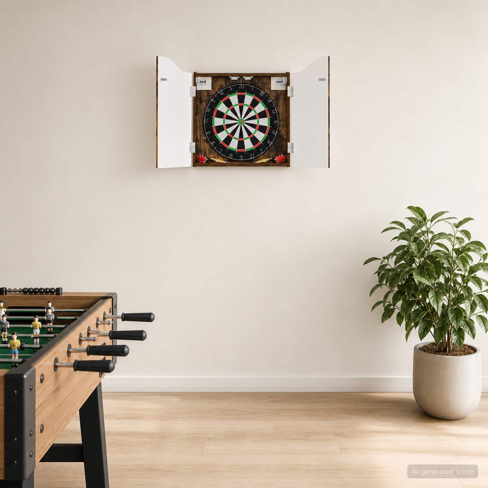 Dartboard Schrank Weiß 56 x 12 x 63 cm Holzwerkstoff