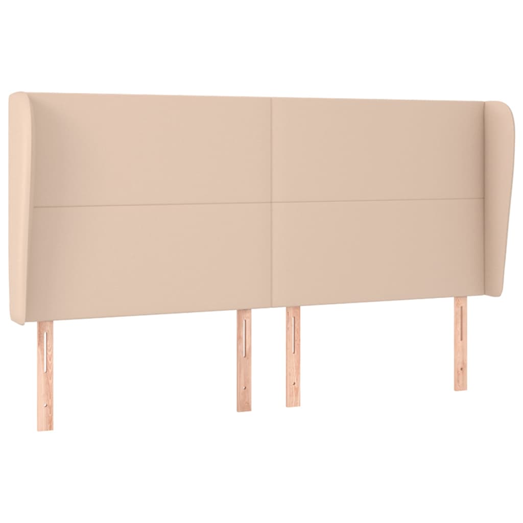 Kopfteil mit Ohren Creme 83x23x78/88 cm Kunstleder