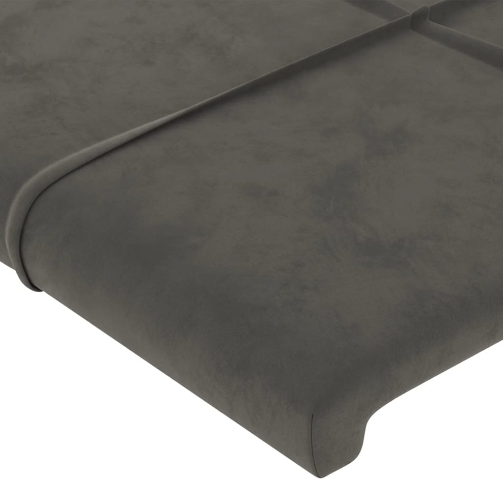 Kopfteil Hellgrau 80x5x118/128 cm Samt