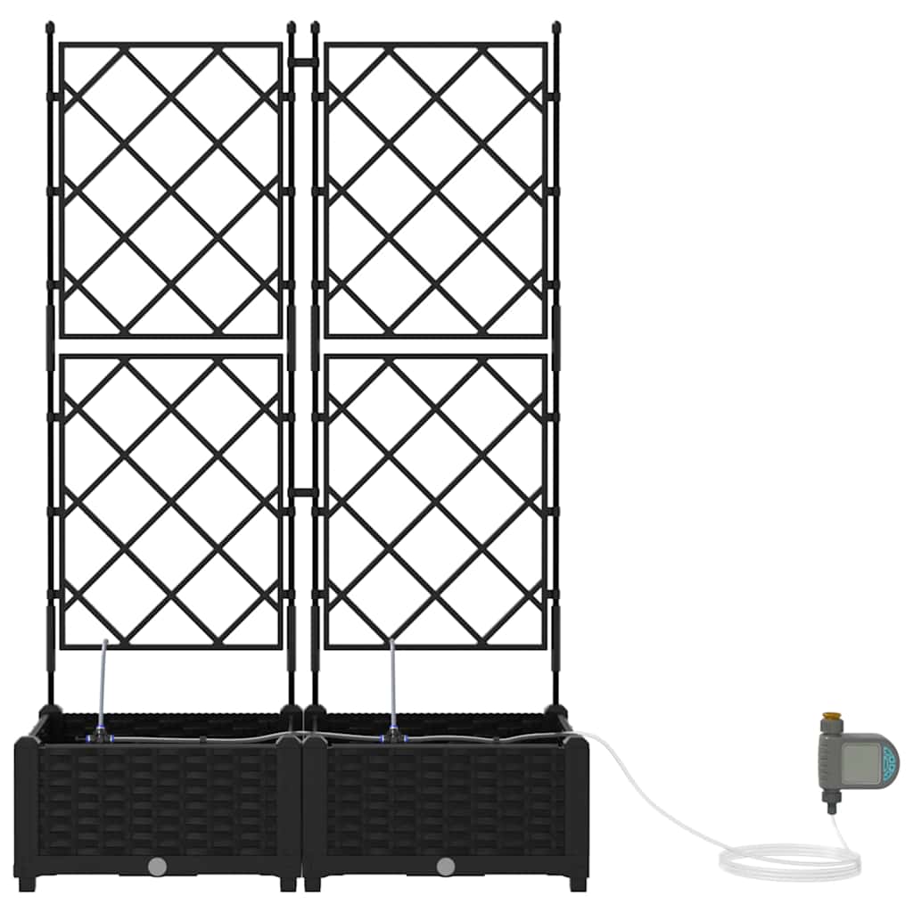 Garten-Pflanzgefäß 4 Stk. Braun 160 x 40 x 22 cm PP