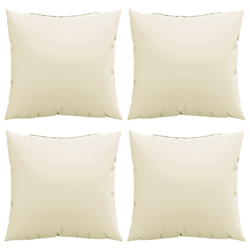 Zierkissen 4 Stk. Creme 60x60 cm Stoff