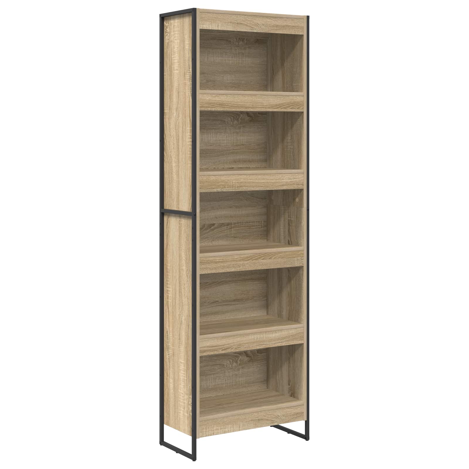Bücherregal 2 pcs Schwarz Eichen-Optik 60 x 30 x 189,5 cm