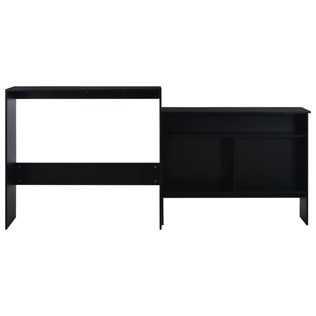 Bartisch mit 2 Tischplatten Weiß 130x40x120 cm
