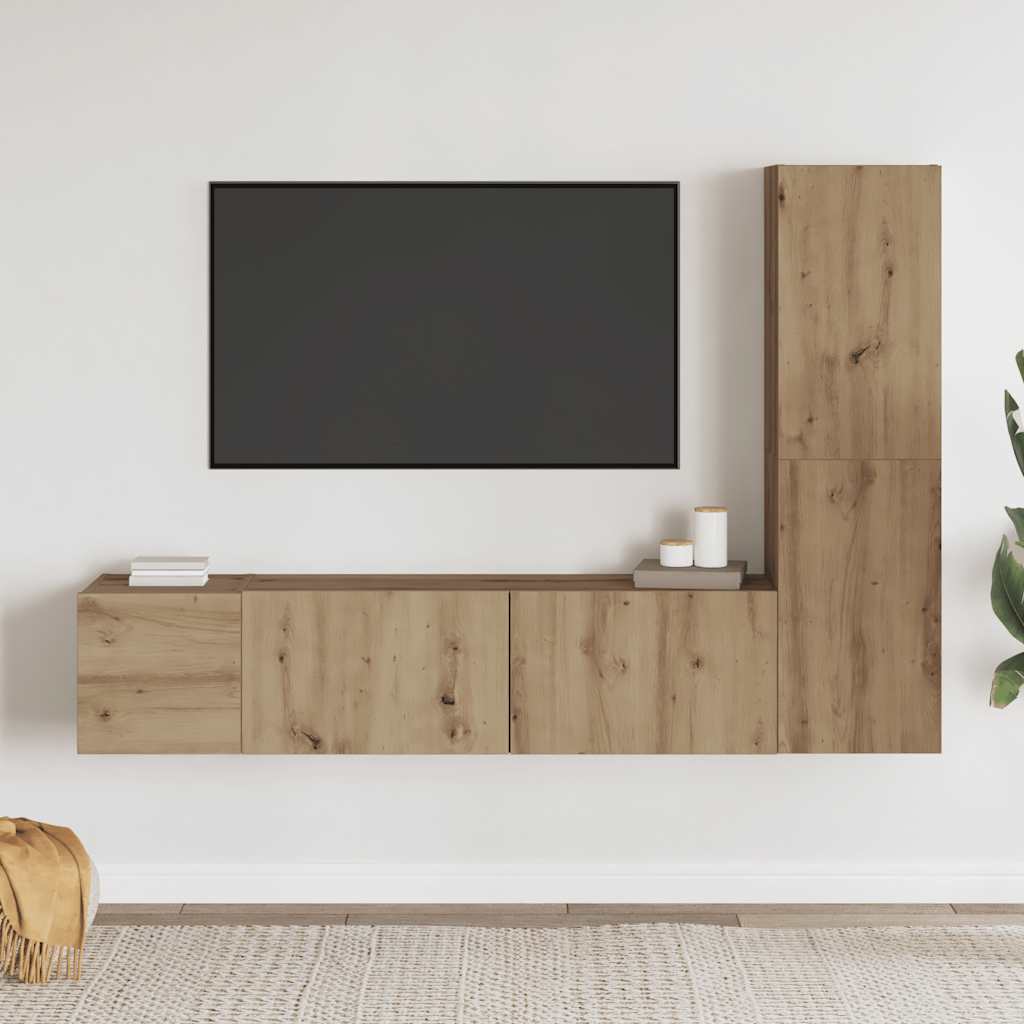 5-tlg. TV-Schrank-Set Weiß Holzwerkstoff