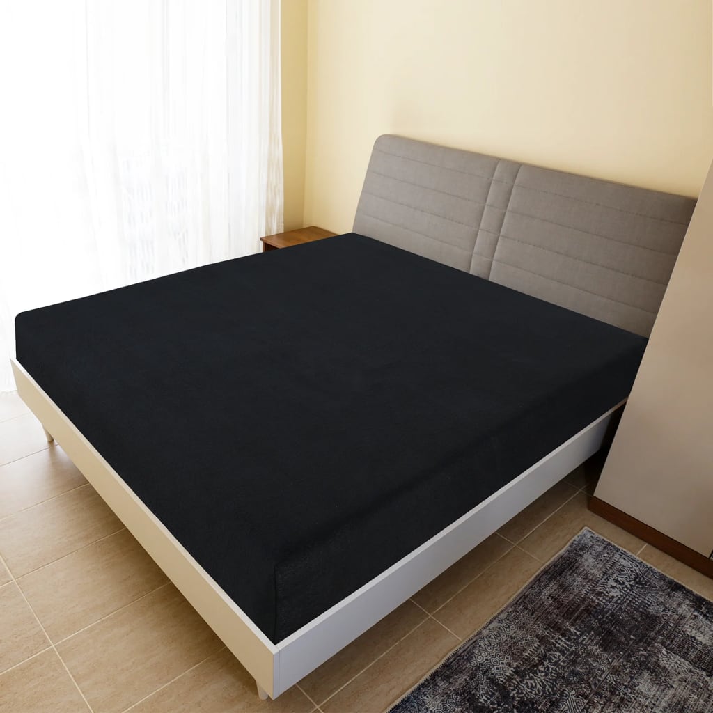Spannbettlaken Jersey Anthrazit 90x200 cm Baumwolle