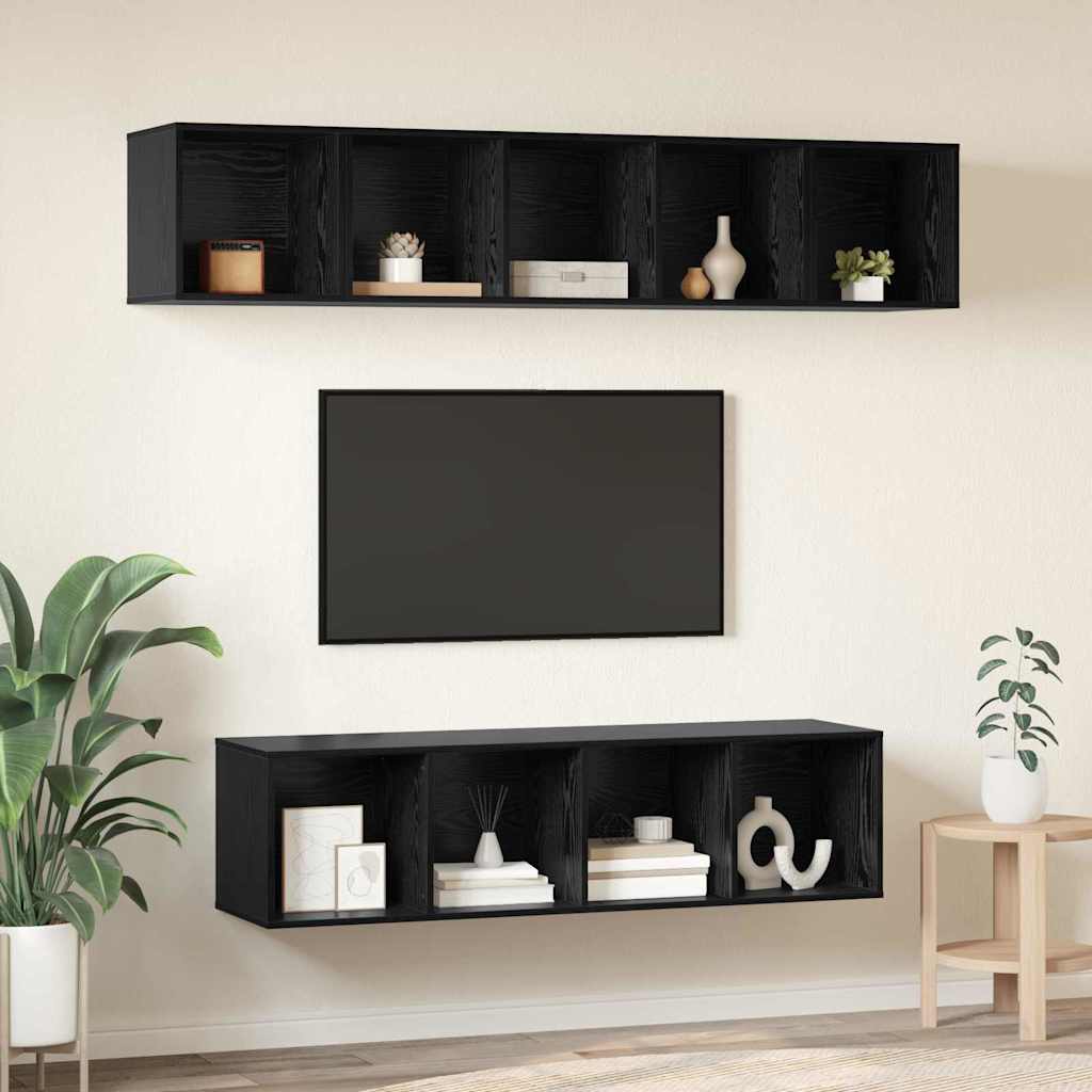 4-tlg. TV-Schrank-Set Weiß Holzwerkstoff