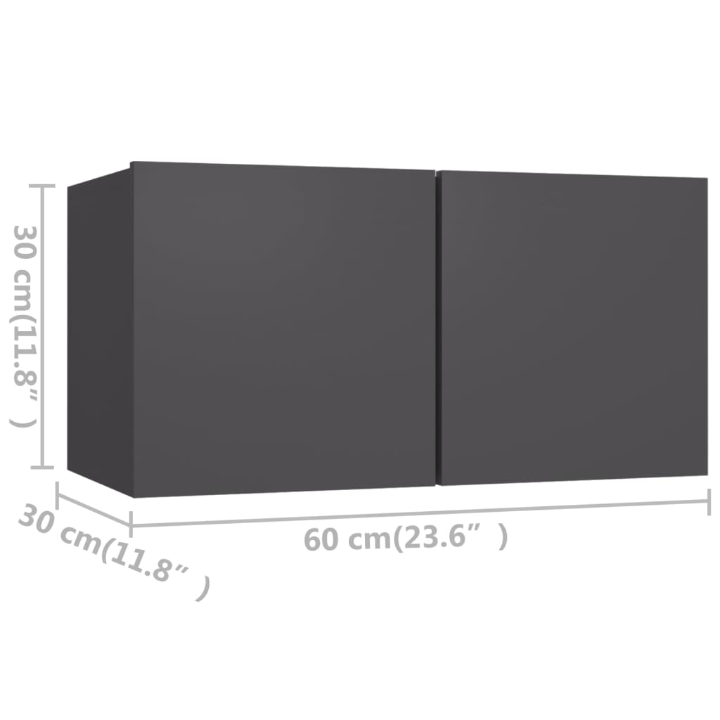 4-tlg. TV-Schrank-Set Weiß Holzwerkstoff