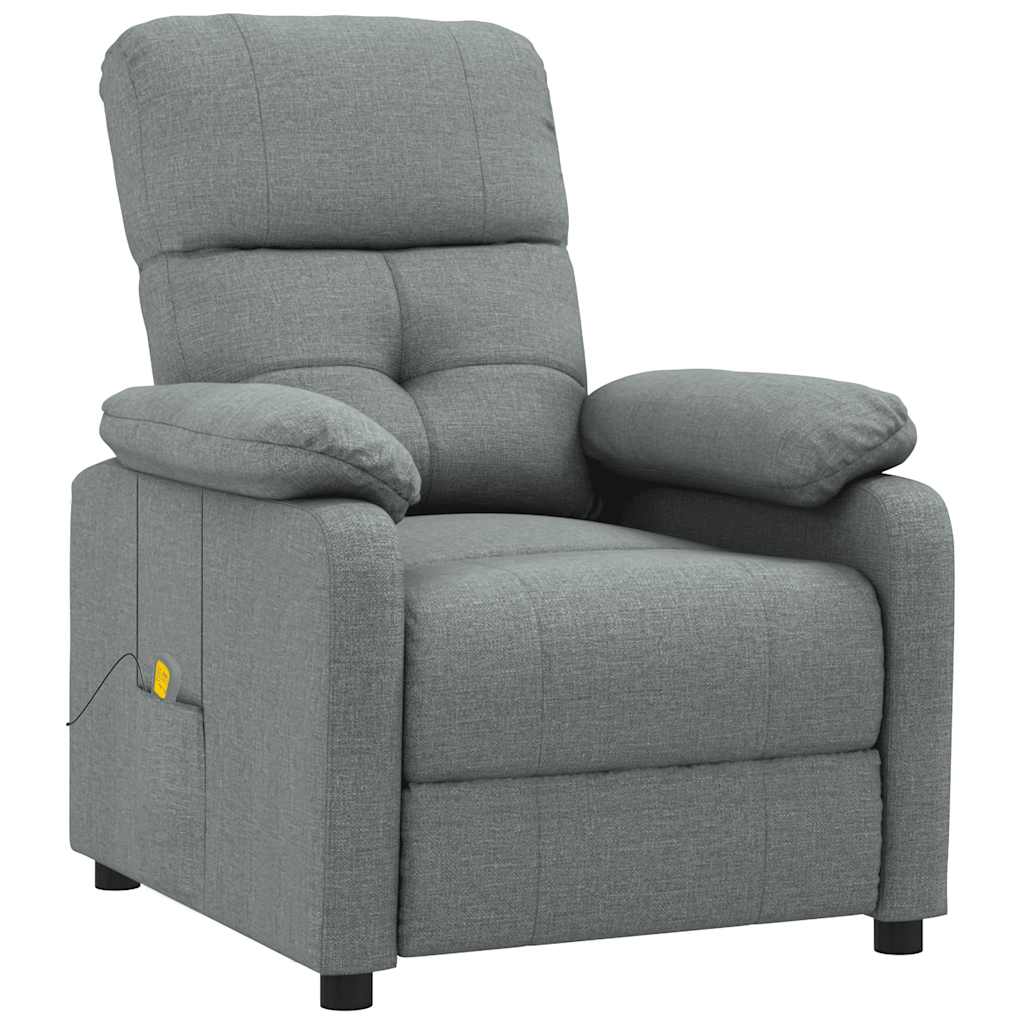 Massagesessel Hellgrau Stoff