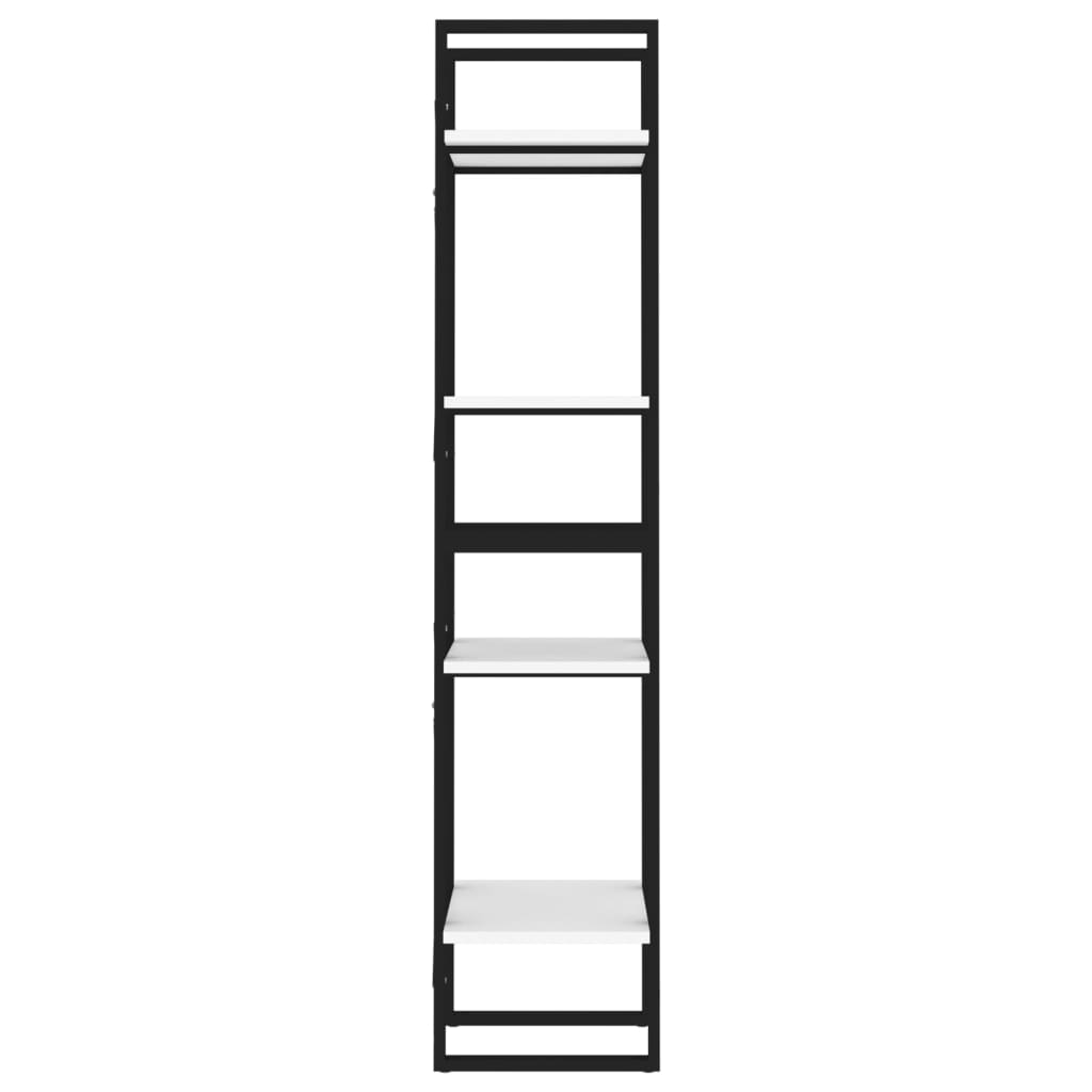 Bücherregal 2 Fächer Weiß 40x30x70 cm Holzwerkstoff