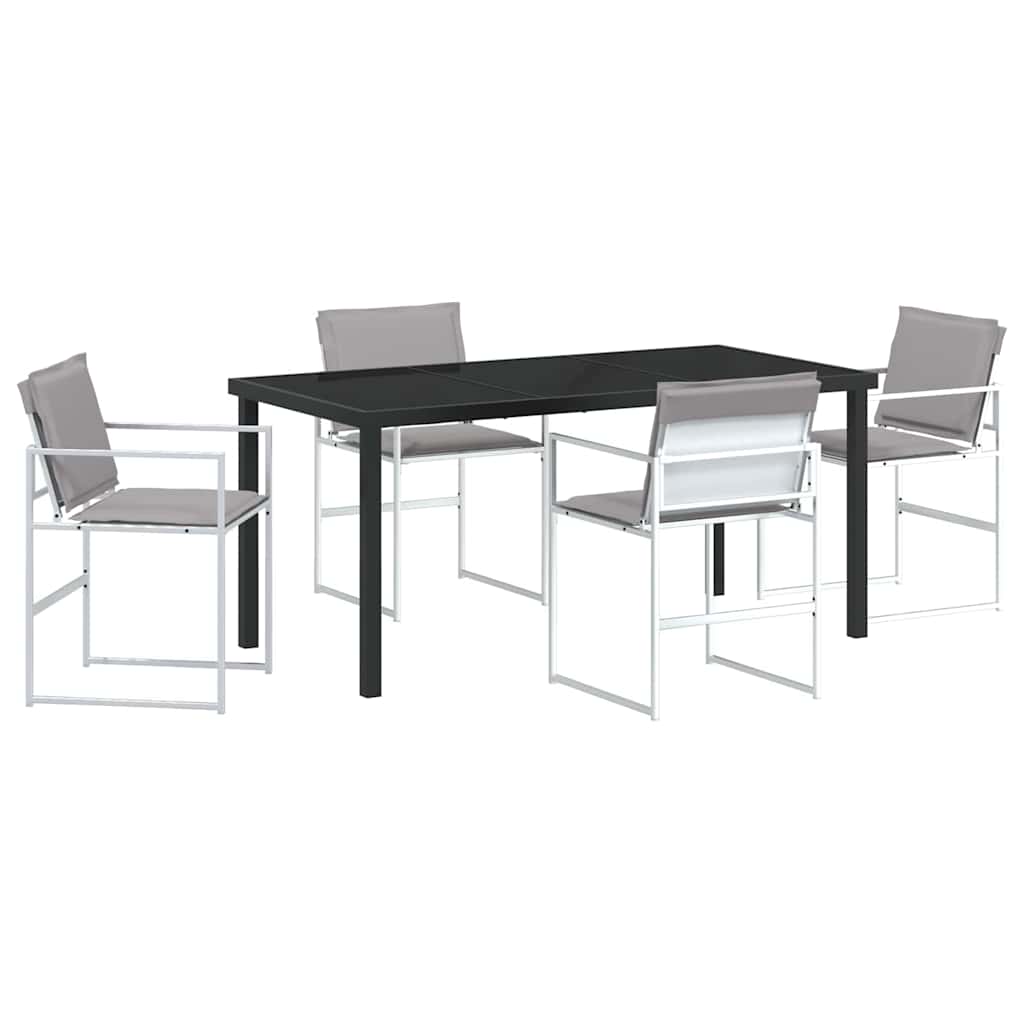 Garten Essgruppe 5 pcs Schwarz 140 x 70 x 73 cm