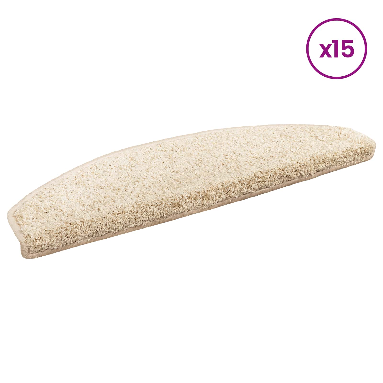 Stufenmatten 15 Stk. 56x17x3 cm Grau Halbrund