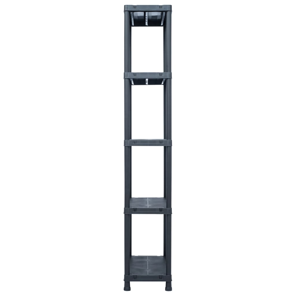 Lagerregale 2 Stk. Schwarz 60 x 30 x 138 cm Kunststoff
