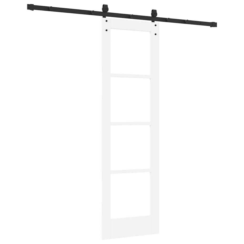 Schiebetür Natur 61 x 198,5 cm Massivholz Kiefer und Glas