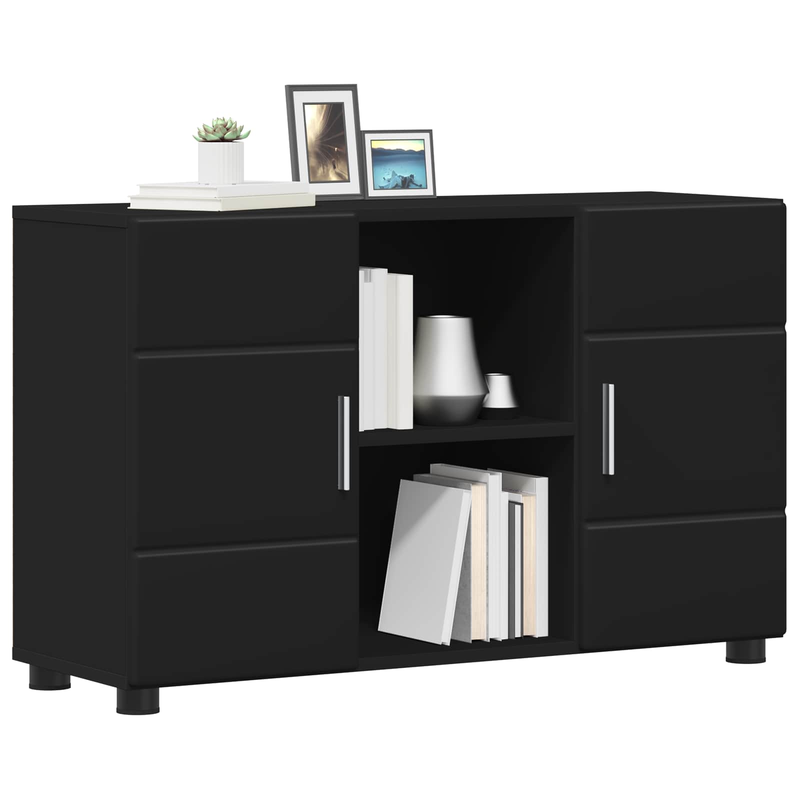 Highboard mit Regal FLORIN Weiß 60 x 35 x 182 cm Holzwerkstoff