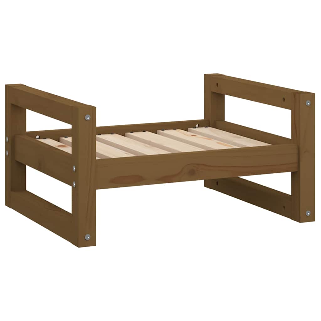 Hundebett 55,5x45,5x28 cm Massivholz Kiefer