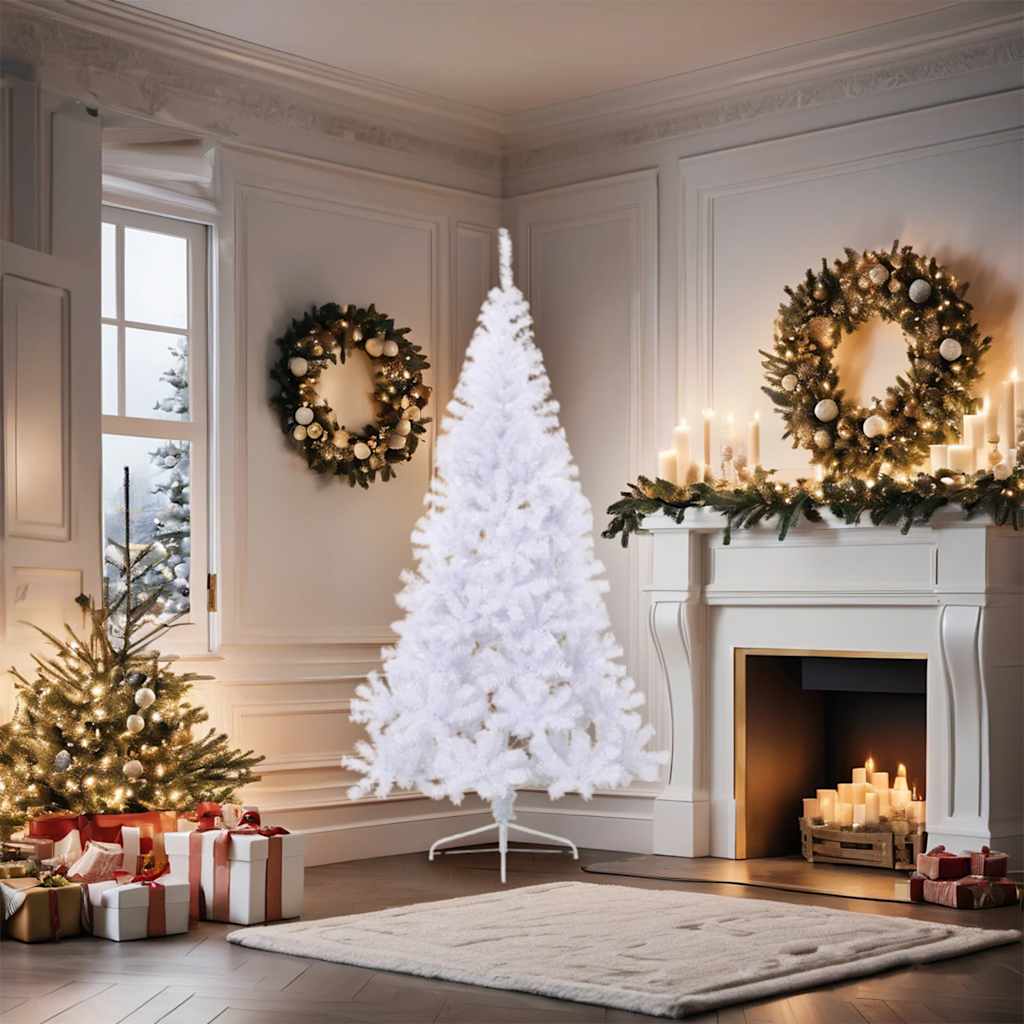 Künstlicher Halb-Weihnachtsbaum mit Ständer Grün 150 cm PVC
