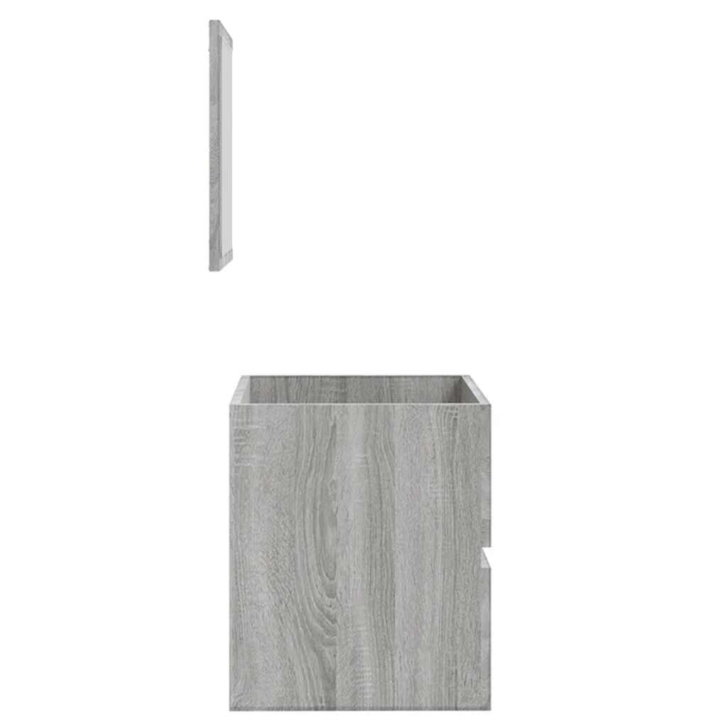 Badschrank mit Spiegel Weiß Holzwerkstoff