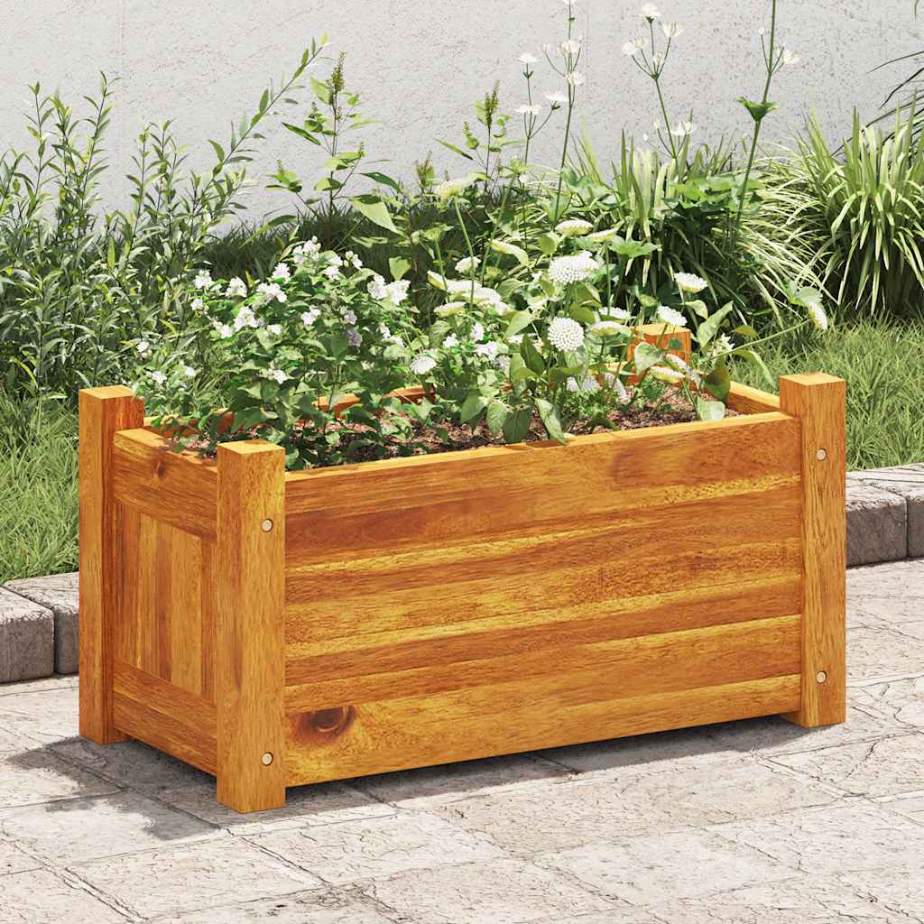 Garten-Hochbeet Akazienholz 76x27,6x25 cm