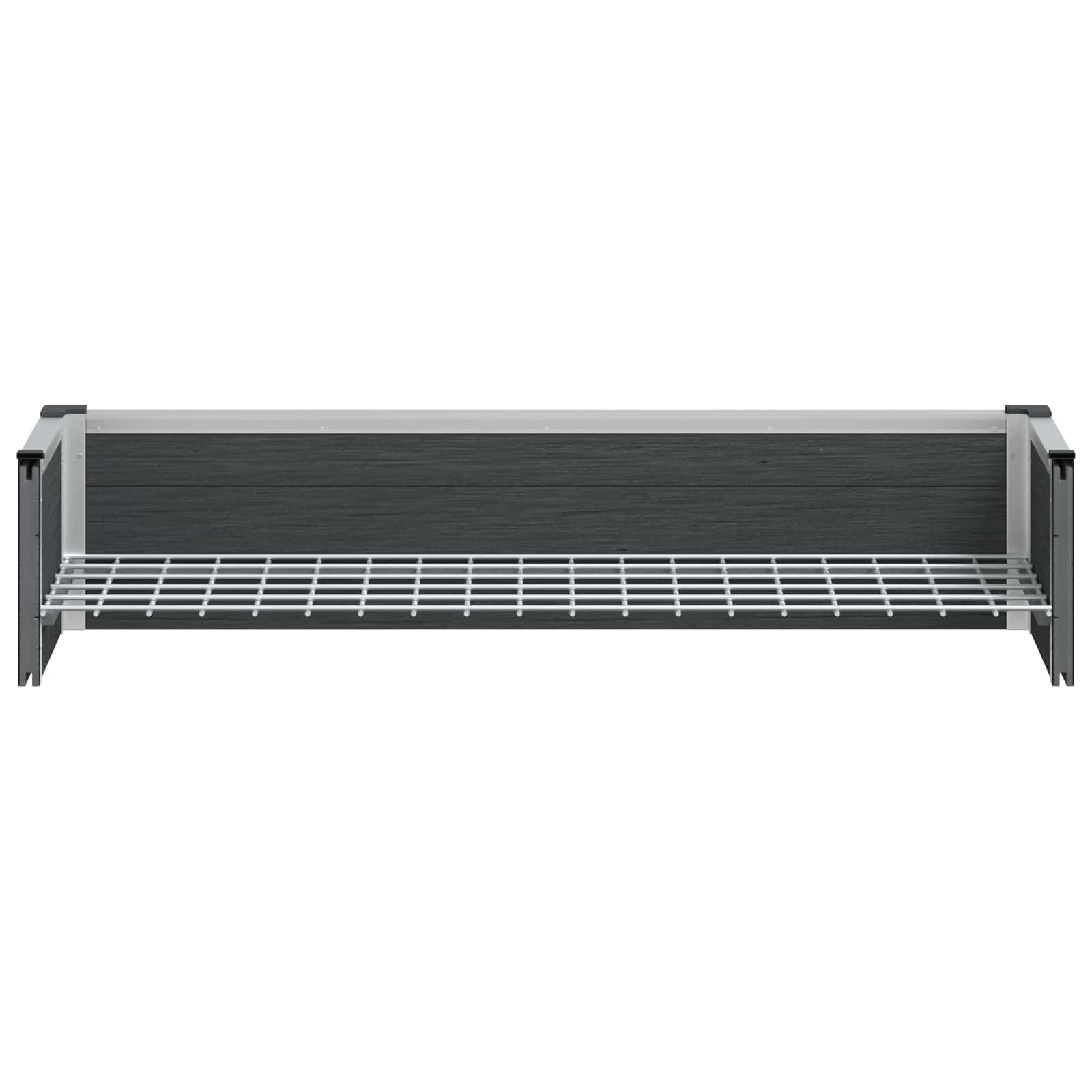 Hochbeet Grau 50 x 30 x 22 cm WPC und Aluminium