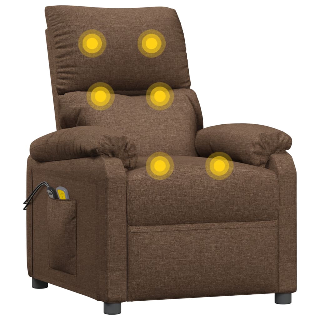 Massagesessel Elektrisch Schwarz Stoff
