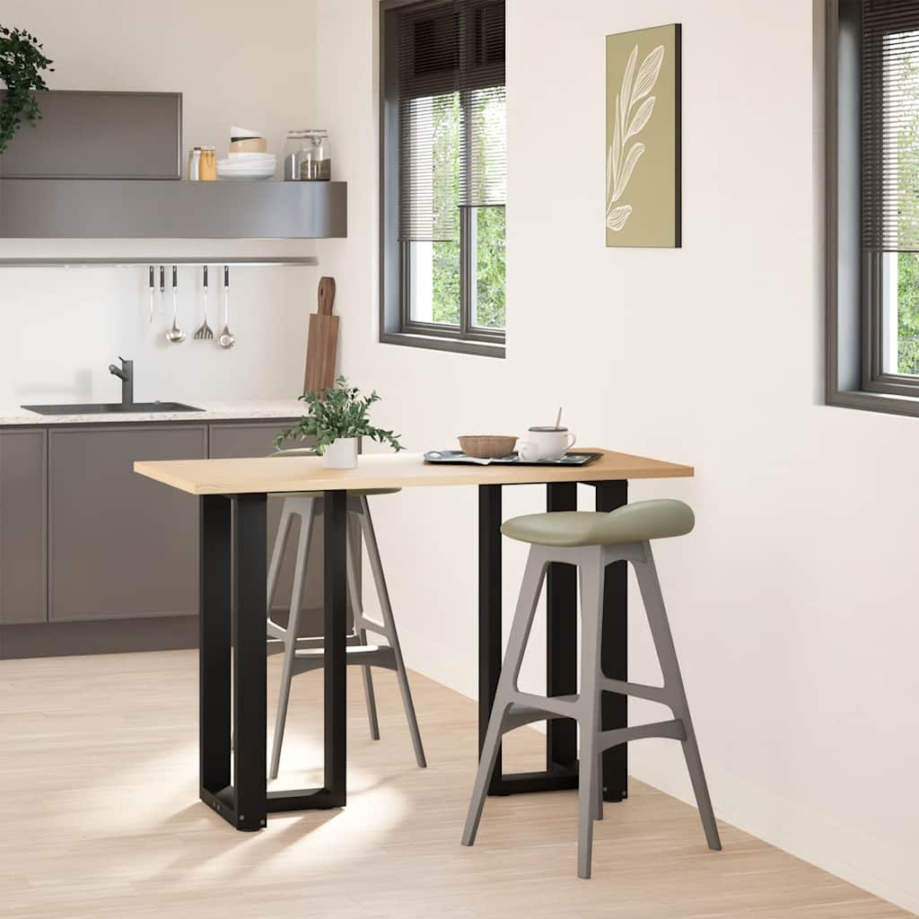 Couchtischbeine T-Form 2 Stk. Schwarz 30x25x(30-31) cm Stahl