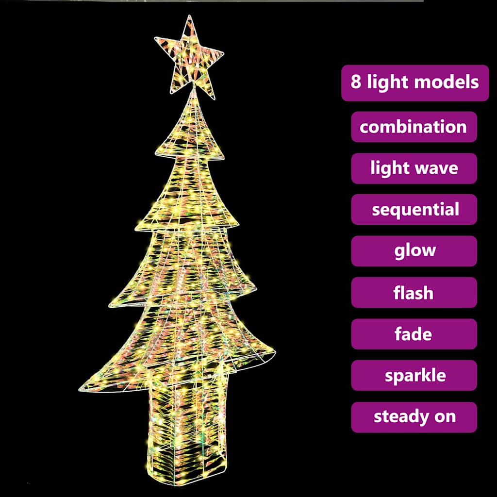 Weihnachtsbaum mit 120 LEDs Warmweiß 120,5 cm PET