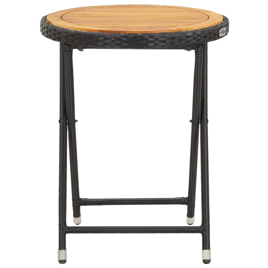 Beistelltisch Braun 60 cm Poly Rattan und Hartglas