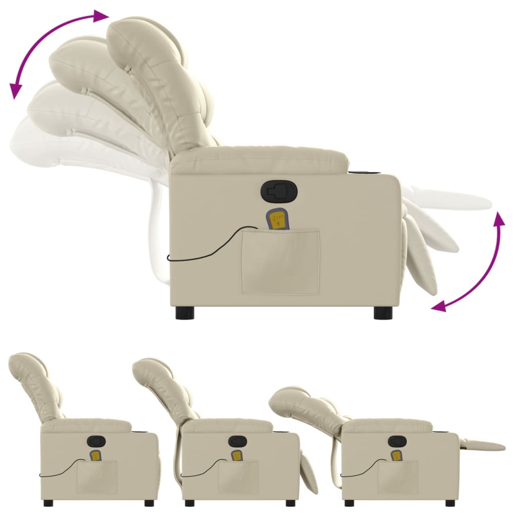 Massage-Relaxsessel, Kunstleder, Schwarz