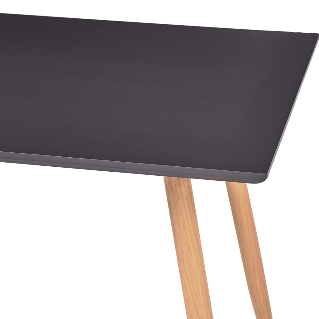 Esstisch Schwarz und Eichefarben 120×60×74 cm MDF