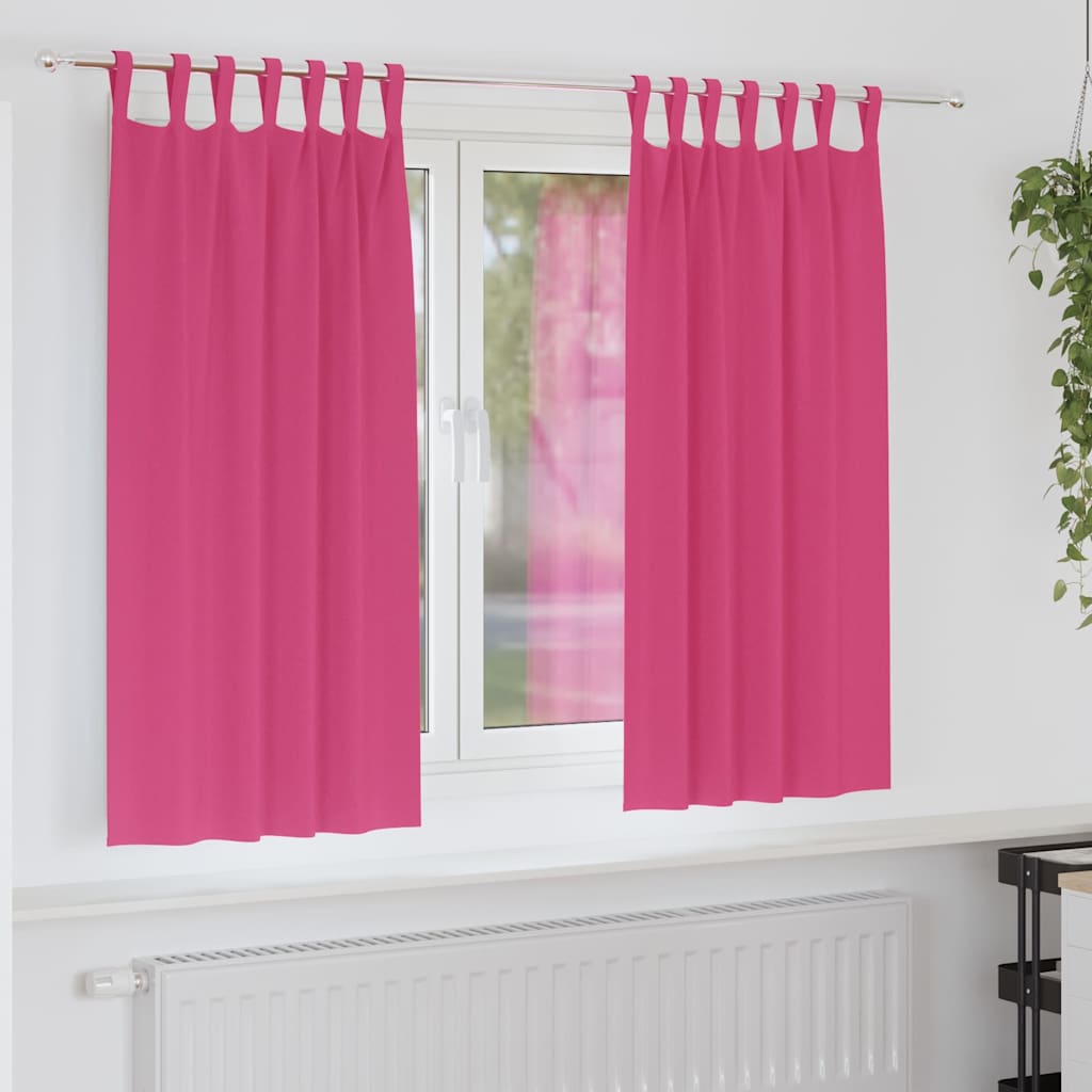Verdunkelungs-Vorhänge mit Ringen 2 pcs Beige 140 x 140 cm