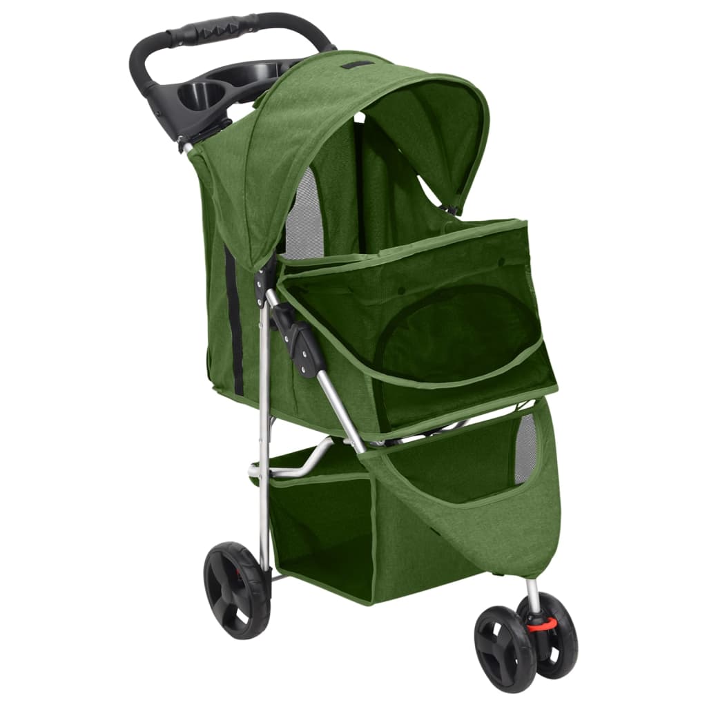 Hundewagen Faltbar Schwarz 80x46x98 cm Oxford-Gewebe