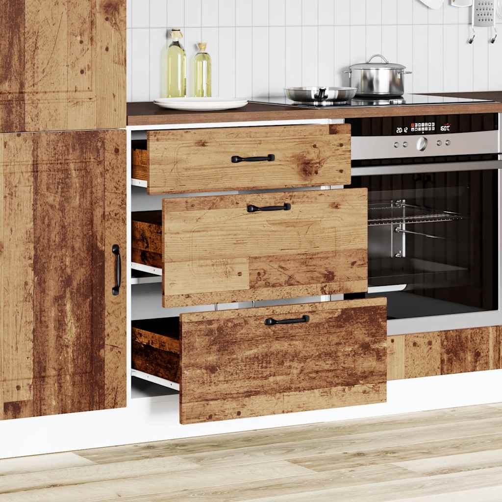 Herdumbauschränke 2 Stk. Kalmar Weiß Holzwerkstoff