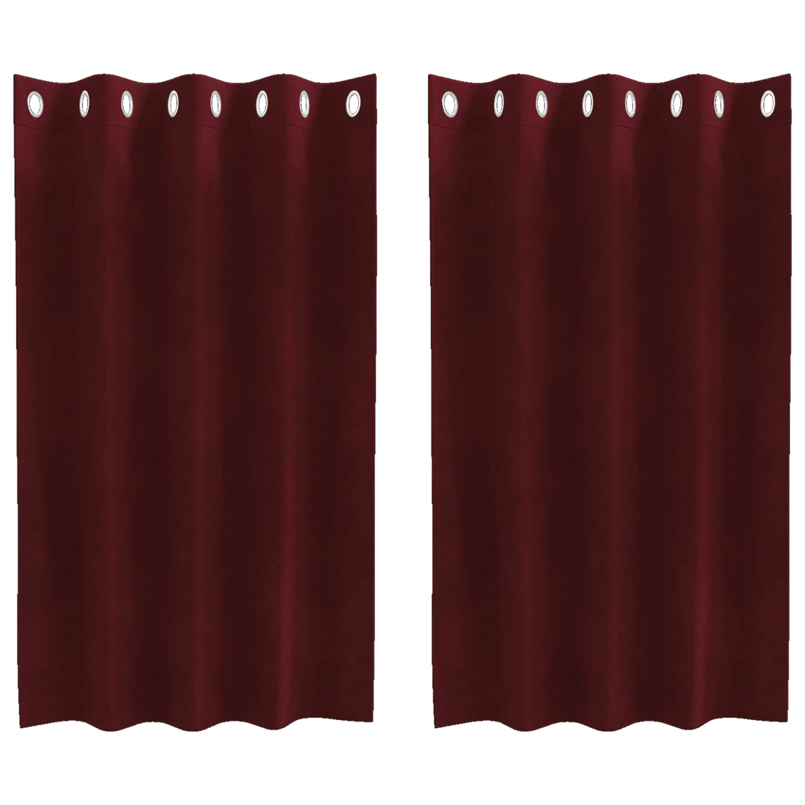Verdunkelungsvorhänge 2 pcs Schwarz 140 x 140 cm Samt
