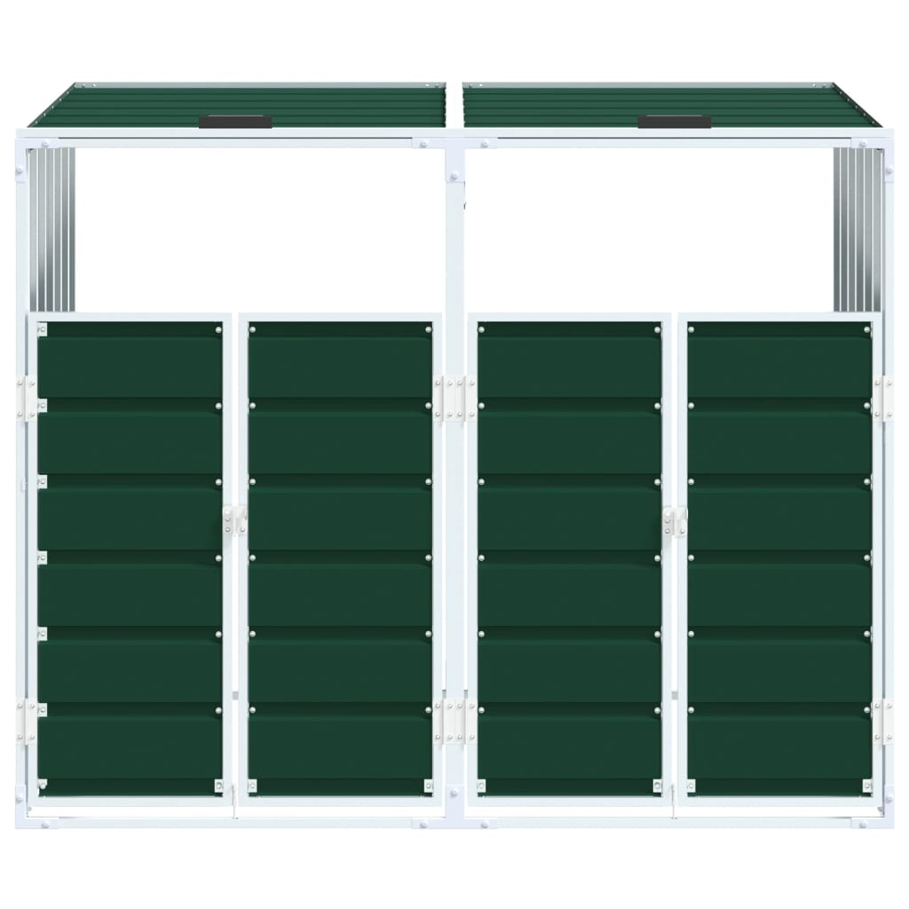 Mülltonnenbox für 1 Tonne Grün 72x81x115 cm Stahl